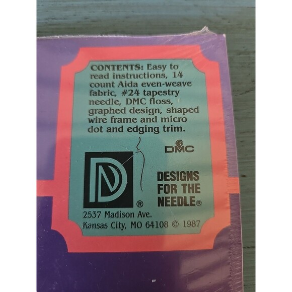 Vintage 1987 NIP Trim N Wire Kit Cross Stitch Forever Housework Whenever 4" New - Picture 4 of 4